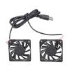 Double USB Cooling Fans DC5V 0.2A 11.5CFM Airflow Oil Bearing For Electronics Cooling 60x60x10mm Silents Operation