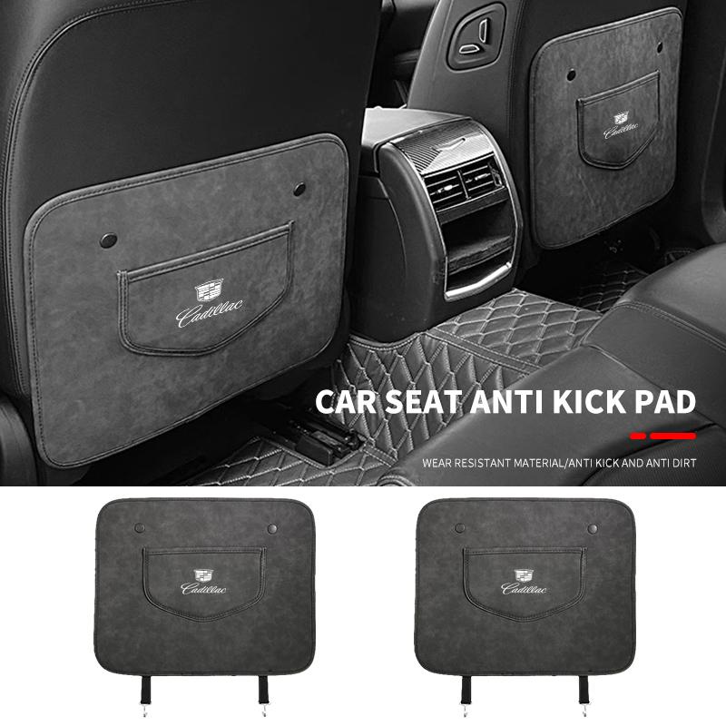 Car Seat Back Protection Anti-Kick Pad Rear Seat Storage Bag For Cadillac Logo Escalade CTS ATS SRX XTS XT5 STS CT5 CT6 BLS XLR