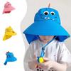 Kid Hat Summer Cap Sun Thin Breathable Large Brim Fisherman Hat Children UV Protection Going Out Beach Sun Caps