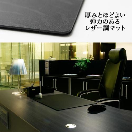 Plus Desk Mat Leather Style Black Leather 420 X 297mm A3 Size 36-638