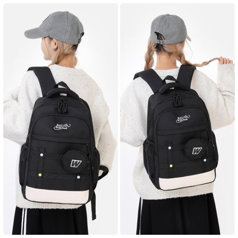 BAIJIAWEI Autumn New Sweet Junior High School Schoolbags for Girls Grades 5 To 6 Large Capacity Burden Reducing Backpack Teenager Multi-layer Book Bag