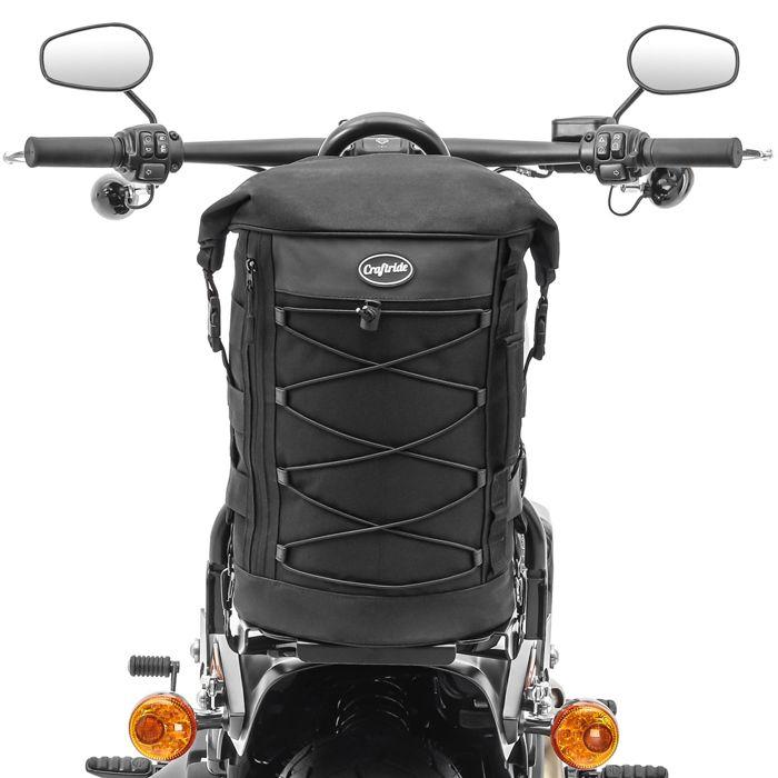 Sacoche de sissybar pour motos custom sac rouleau arrière Craftride DB4