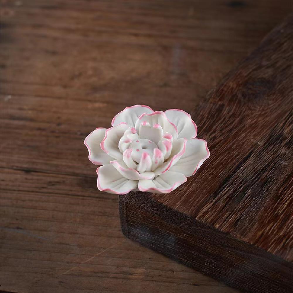 

1 керамическая подставка для благовоний ручной работы в виде нити лотоса, креативная подставка для благовоний в стиле дзен, украшение для ароматерапевтической печи