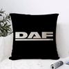 DDAF LKW Logo Kissenbezug Öko Leinen Kissenhülle Beidseitiger Druck Atmungsaktiv Langlebig Reißverschluss Heimdekoration Geschenk