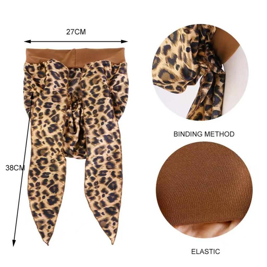 Elastic Printed Headscarf Pre-Tied Muslim Female Turban Chemotherapy Cap Hair Loss Cover Stretchy Head Wrap Bandana for Women