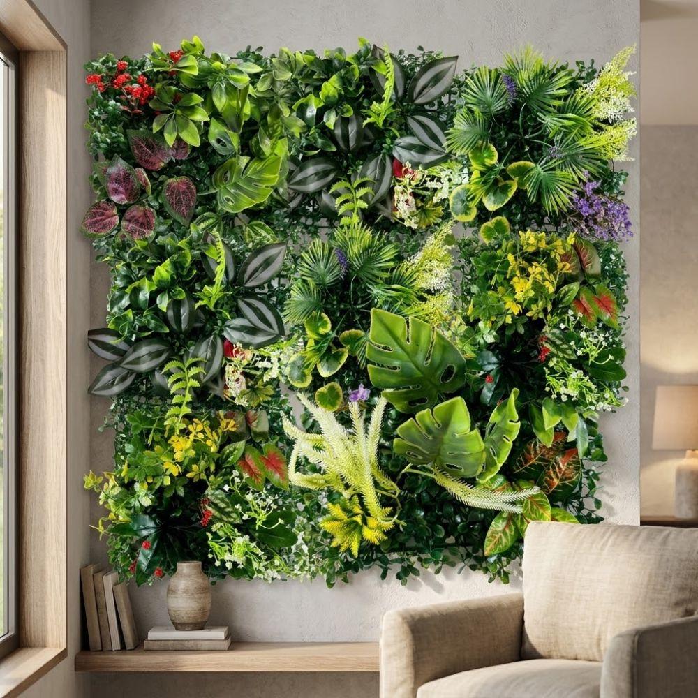 Plastic Fake Green Grass Mat UV Protection Background Wall Plant Wedding Decoration