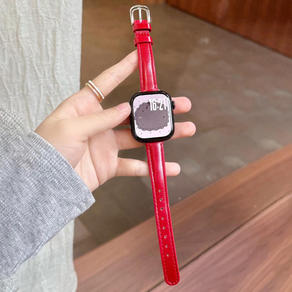 Hochwertiges geöltes Lederarmband für Apple Watch 49 46 45 44 42 41 40mm Mädchen Geschenk für IWatch Vollständige Serienmodelle S11 S10 S9 S8 S7