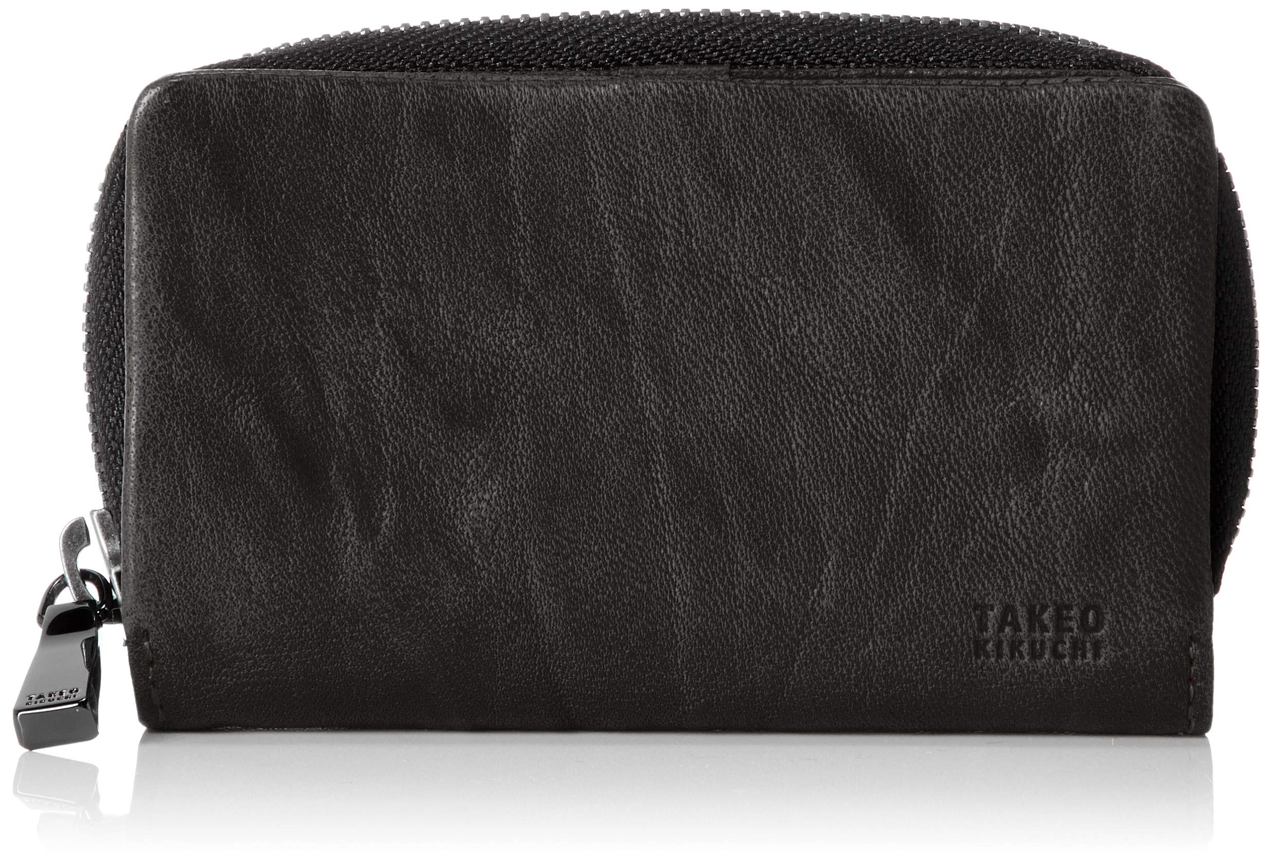 

[Takeo Kikuchi] Oyster Key Case with Card Storage, Black