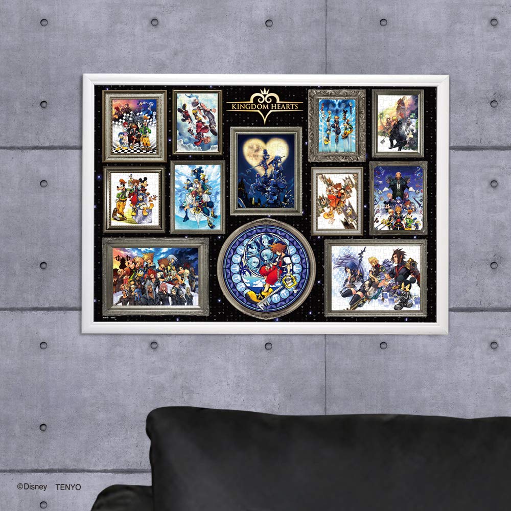 Tenyo in Jigsaw Puzzle Disney Kingdom Hearts Art Collection Includes and Service Card (Tenyo) [Made Japan] 1000-Piece (51x73.5cm) D-1000-051, Glue,