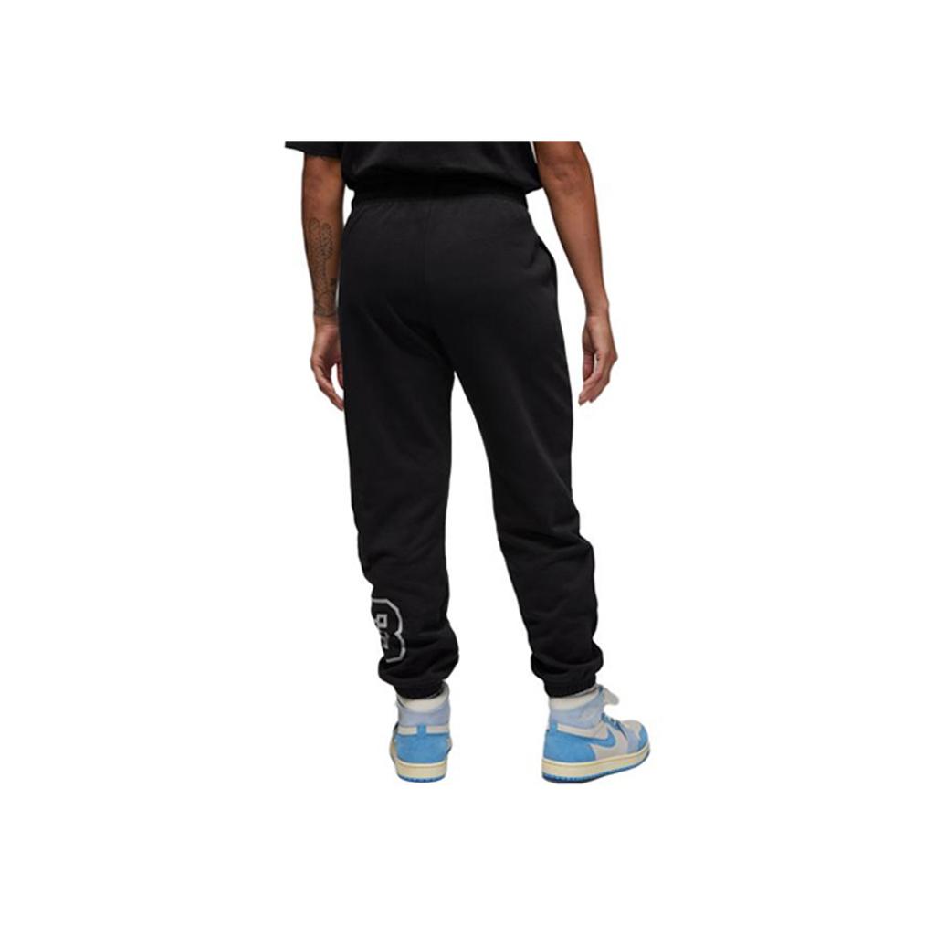 Jordan Letter Logo Print Drawstring Knit Sports Pants Women Bottoms Black DZ3385-010