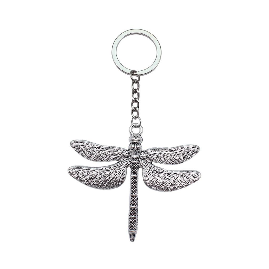 Breloc cu Charm Libelulă și Albină Pandantive Fluture Inel pentru Chei Inel de 28mm
