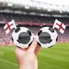 Fußball-Event-Sonnenbrillen, Stadion-Jubel-Sonnenbrillen, Schwarz-Weißer Fußballrahmen, Nationalflaggen-Sonnenbrillen, Neuartige Foto-Requisiten für Partys