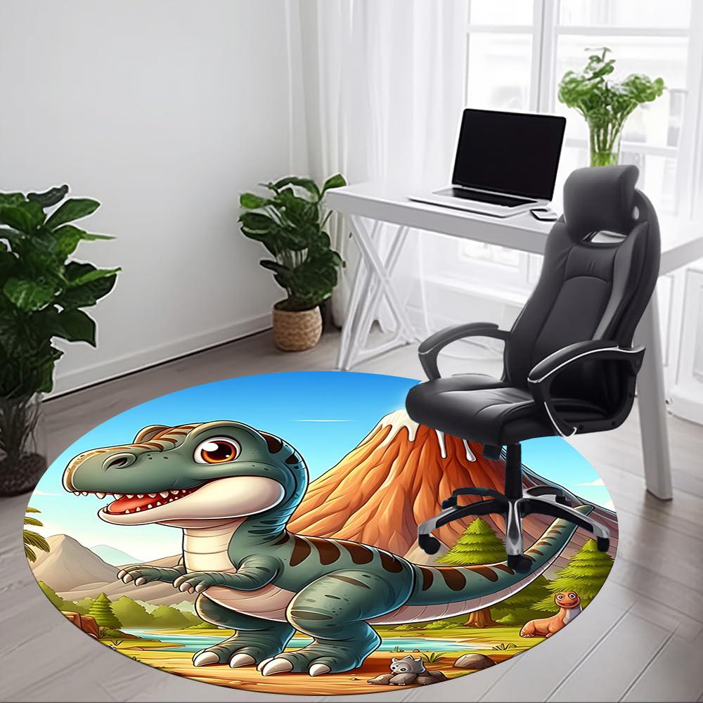1pc Dinosaur Adventure Chair Carpet for Office, Non-slip, Soft and Durable Office Rug for Decoration, Perfect for Office yy251229184