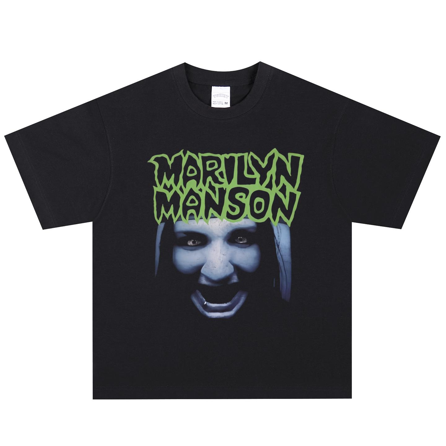 Футболка Marilyn Manson, Мягкая ткань, Повседневная одежда S
