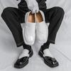 Fashion Men Business Fashion Loafers Men Casual Comfortable High-quality Small Leather Shoes Gentleman's Shoes Black White Sizes 39-46