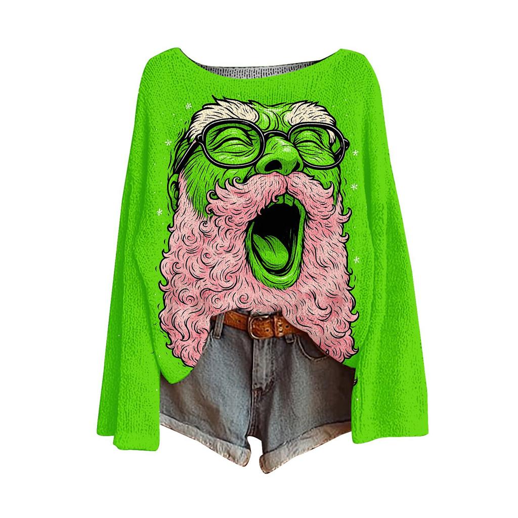 XDC-YZL84-One-word Neck Pullover Sweater 3D Printing
