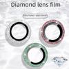 Película Protetora Olho de Águia para Lente da Câmera do iPhone 14 Pro Max - Design com Glitter e 12 Diamantes Quebrados