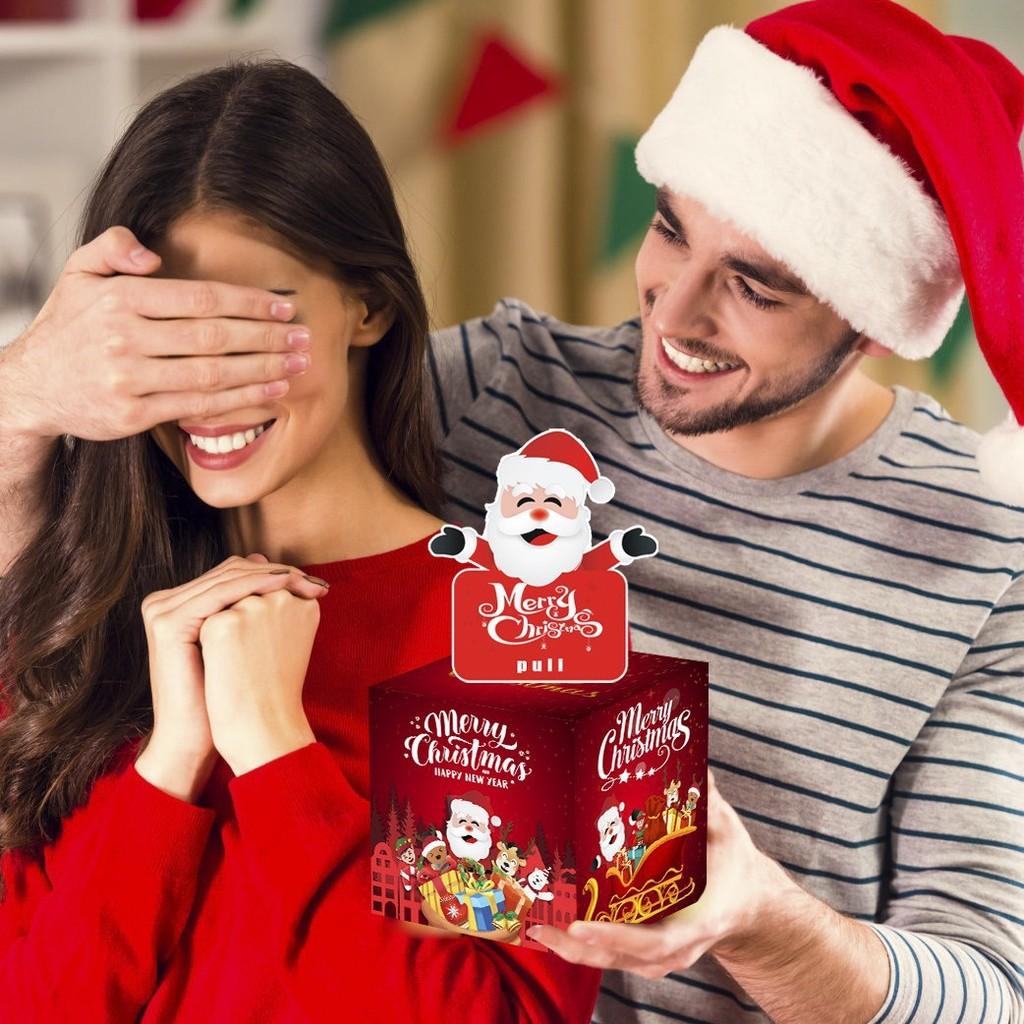 Surprise Christmas Gift Box With Santa Decor For Festive Events Gift Exchange