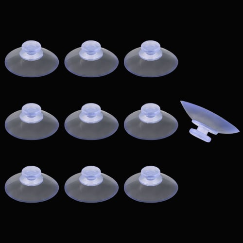 Qjaiune Glass Table Suction Cups, 10-Pack - 20mm Rubber Suction Cups, Anti-Collision Desk Suction Pads