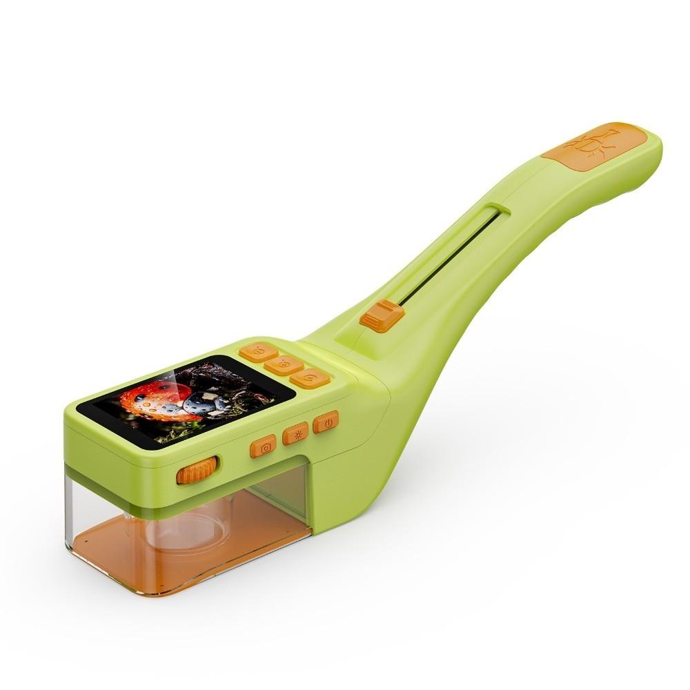 8 LED Fill Light Kids Microscope 2.4Inch Screen Pocket Microscope Electron Scope Insect Catching
