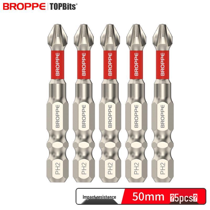 Impact-Resistant Magnetic Phillips Screwdriver Bit Set - High Torque, Non-Slip S2 for Electric Drills.