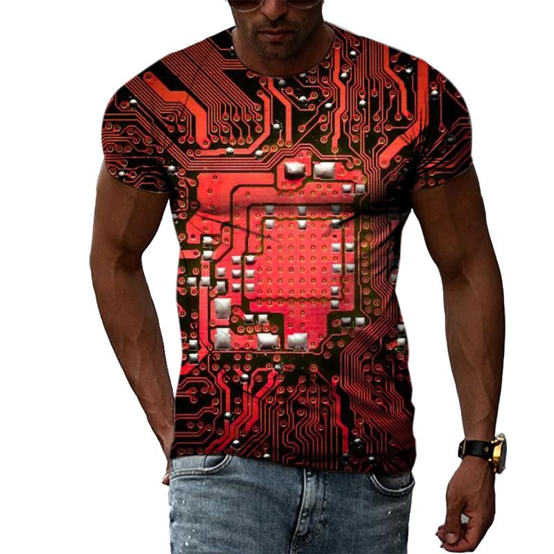 Summer Creative 3D Printed Short Sleeved T-shirt Fashionable Comfortable Soft Breathable Large Loose Mans T-shirt