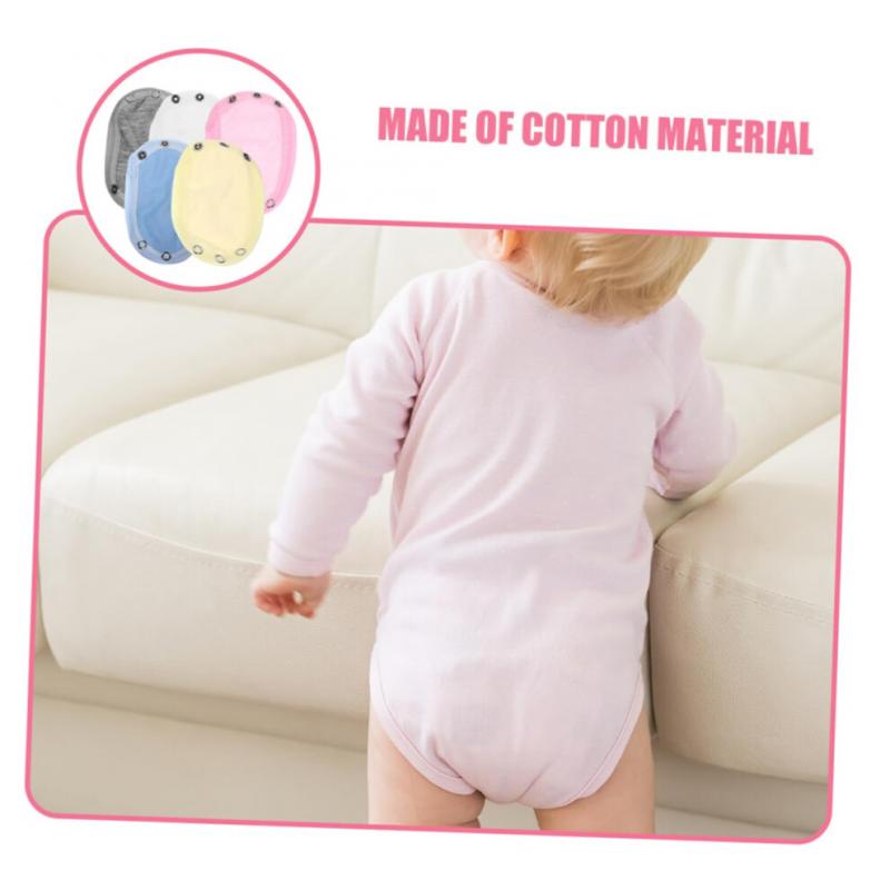 Cotton Slippers Extensions Pack of 10 for Boys Girls Snap Extenders for Bodysuits Jumpsuits Breathable Clean Design