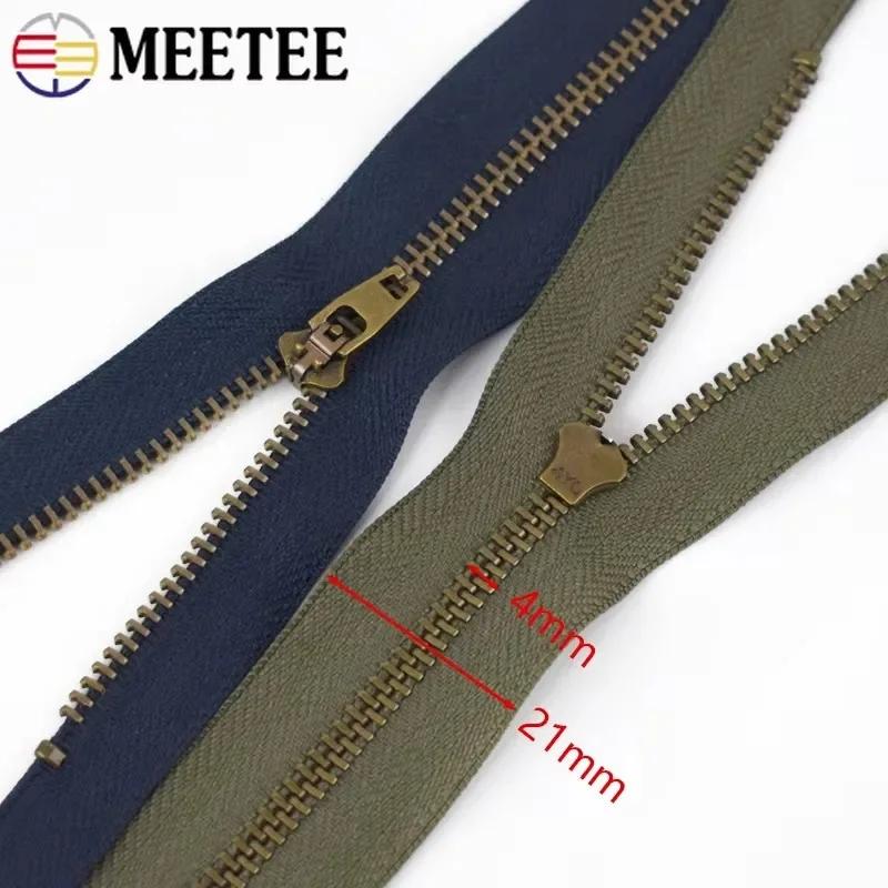 5-20Pcs 4# 10/13/15/18cm Close-End Metal Zipper Auto Lock Decor Zippers for Bags Pants Pocket Zip Repair Kits Sewing Accessories