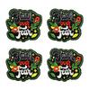 10pcs /Lots Letter Slogan Embroidered Patch Black Iron On Patches For Clothing Thermoadhesive Patches Jackets Hats Backpack Diy 
