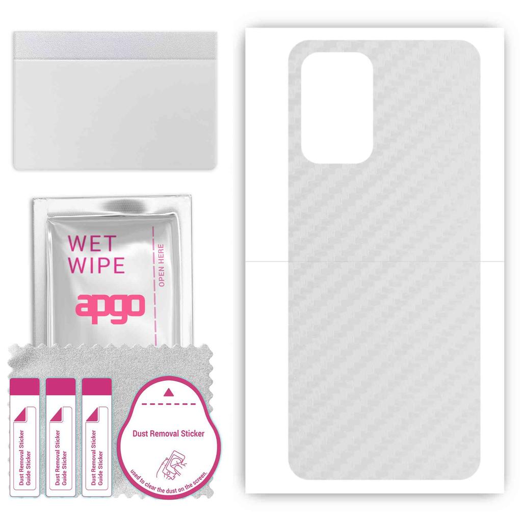 apgo Protective Skin Sticker for the back compatible with Realme Narzo 50i, Wrap Film, Foil, Vinyl - Pattern Transparent Carbon