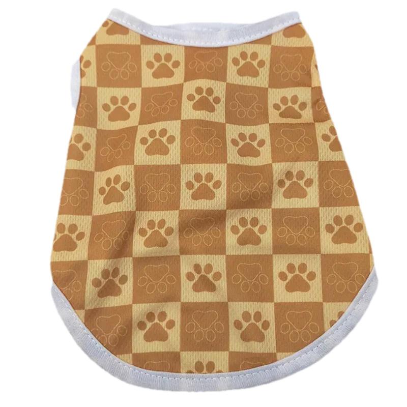 Summer Cat Vest T-shirt Mesh Breathable Paw Print Sphynx Clothes For Small Medium Dog Cats Kitten Puppy Costume Pug Pet Coat