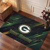 Green Bay Packers Personalized Crystal Velvet Carpet, Customized Name Text Soft Anti‑Slip Rug for Living Room Bedroom