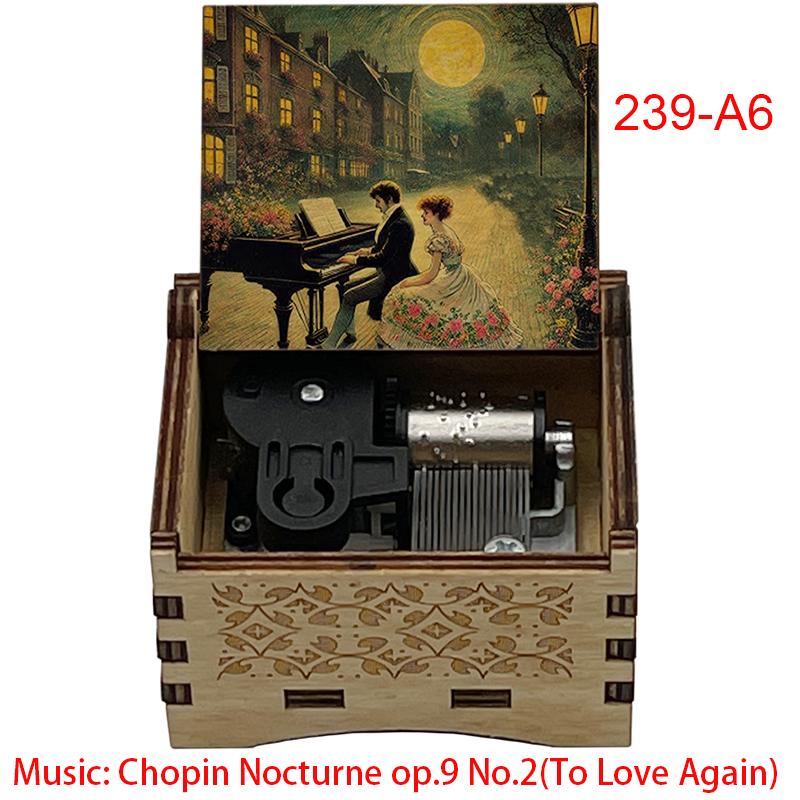 Vintage Chopin Nocturne Op. 9 No. 2 Music Box to Love Again Mechanical Movement Special Gift Valentine's Day & Birthday Gift