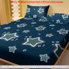 1 Schlichtes modernes Sternenmuster mattes Spannbettlaken, Schlafzimmer bedruckte Bettdecke, Bettwäsche (ohne Kissenbezüge)