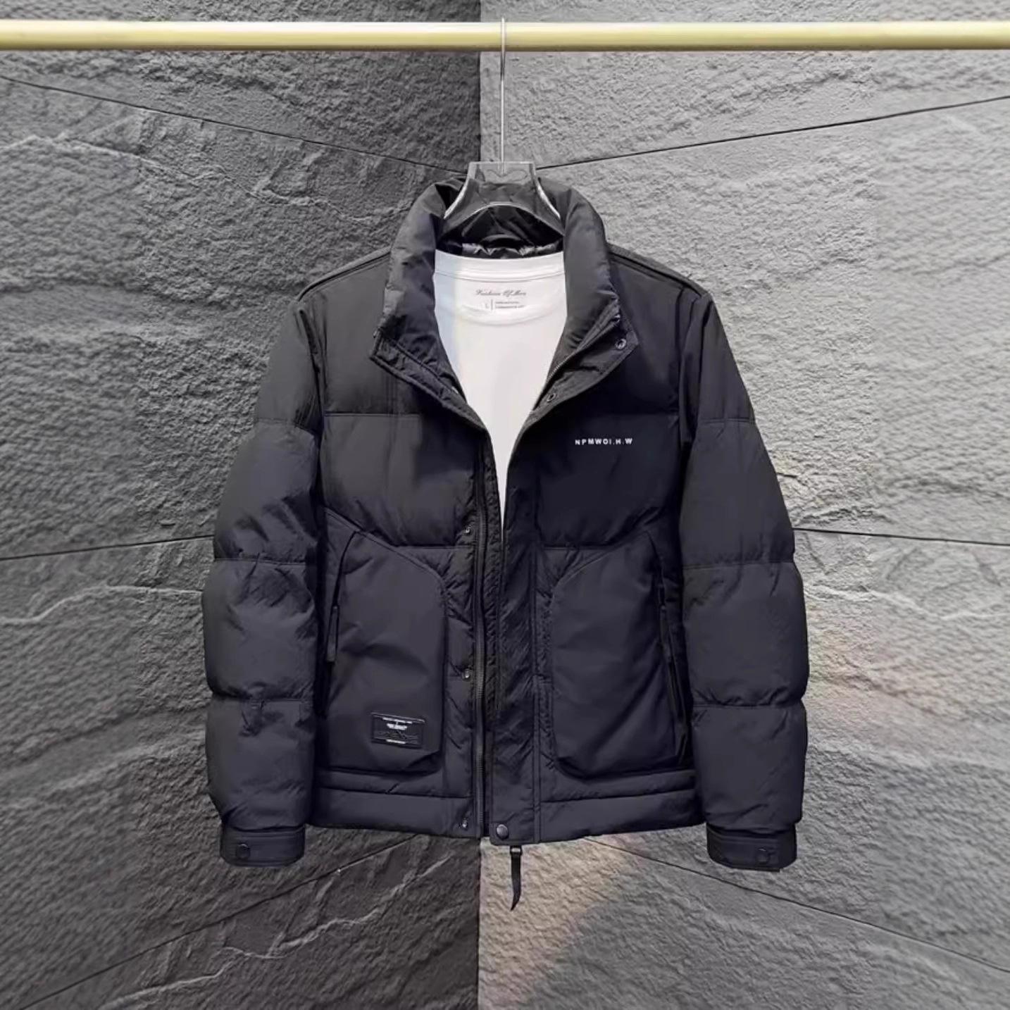 Зимний пуховик мужской осенне-зимний новый нишевый высококлассный утолщенный теплый топ куртка 4XL чёрный