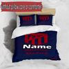 Set copripiumino 3 pezzi (1*Copripiumino + 2*Federe, Senza Nucleo), Set Biancheria da Letto con Nome Personalizzato e Motivo Squadra di Calcio, Decorazione Camera da Letto per la Casa Regalo