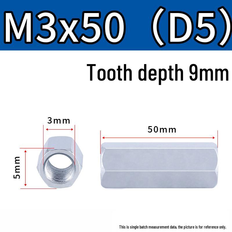 Aluminum Alloy Hexagonal Double-Head Threaded Spacer M2/3x4.5/6