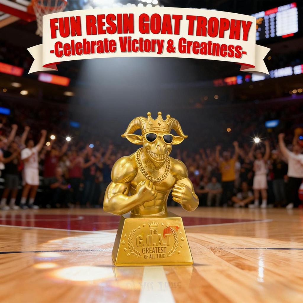 Goat Award Muscle Goat Football Player Award Humorous Desk Figurine for Players Winners Athletes Captains League Home Apartment