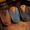 Leather car key case cover holder keychain shell bag for LYNKCO 01 02 03 05 06 09 4 button remote key full cover holder