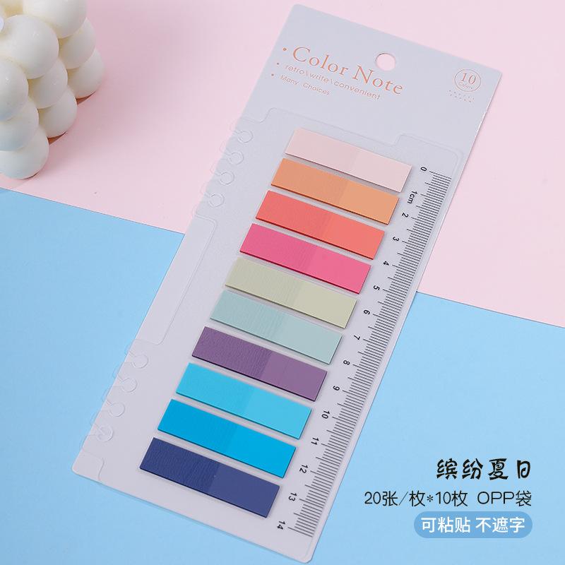 200 Sheets Transparent Sticky Notes Self-Adhesive BookMarkers Annotation Reading Book Clear Tab Kawaii Cute Stationery