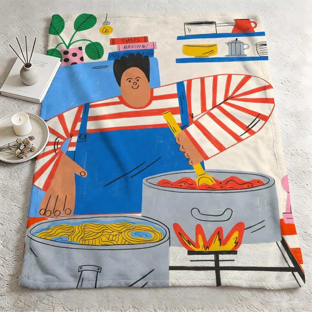artist ttess smith robertss Throw Warm Soft Flannel Blanket Multiuse for Sofa Bed Camping Travel Nap