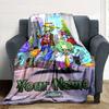 Plants Vs. Zombies Customize Text Blanket Lightweight Customizable Blanket Soft Cozy Versatile for Bed Bedding Sofa Living Room