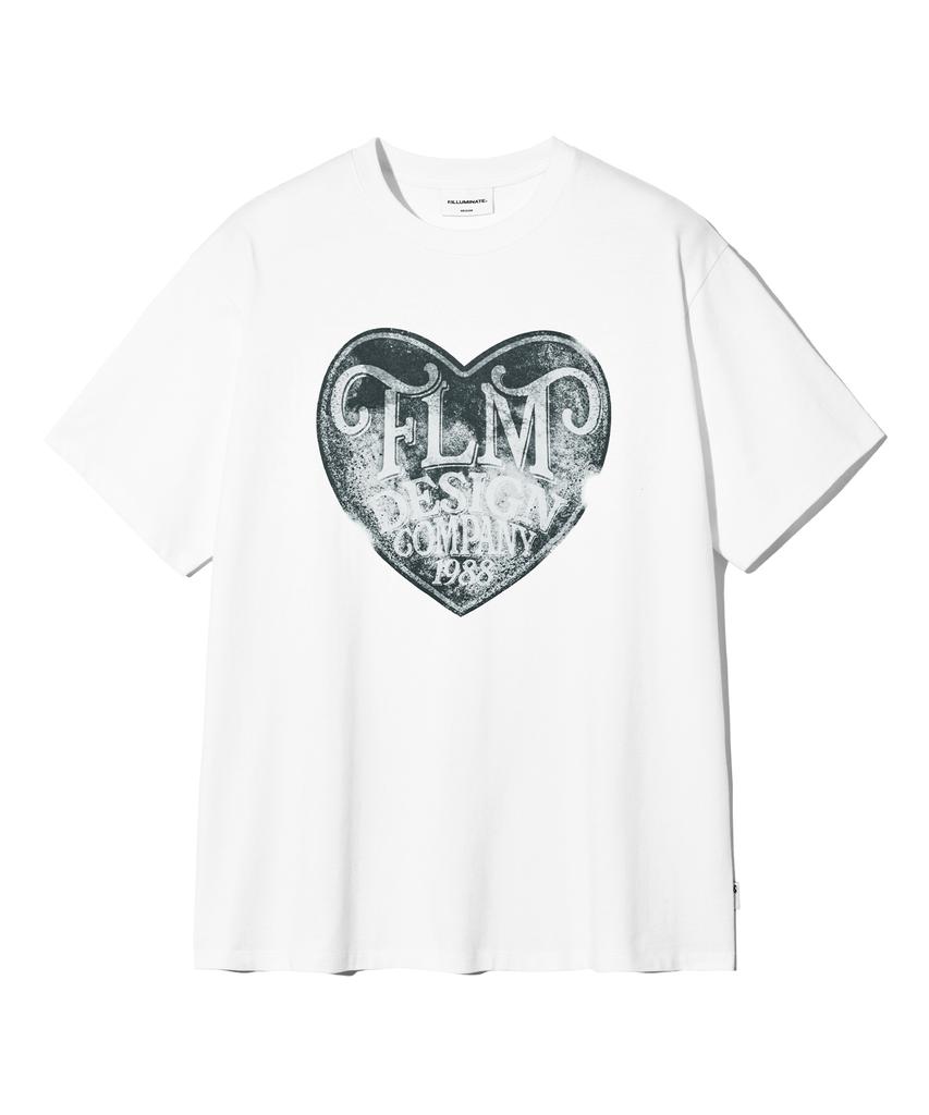 FILLUMINATE Flm Vintage Heart Graphic T-Shirt - White