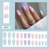 Retro And Elegant Spring And Summer Flower Manicure Fashion European And American Style Almond A Square Nail Piece Finished Product Mixed Batch