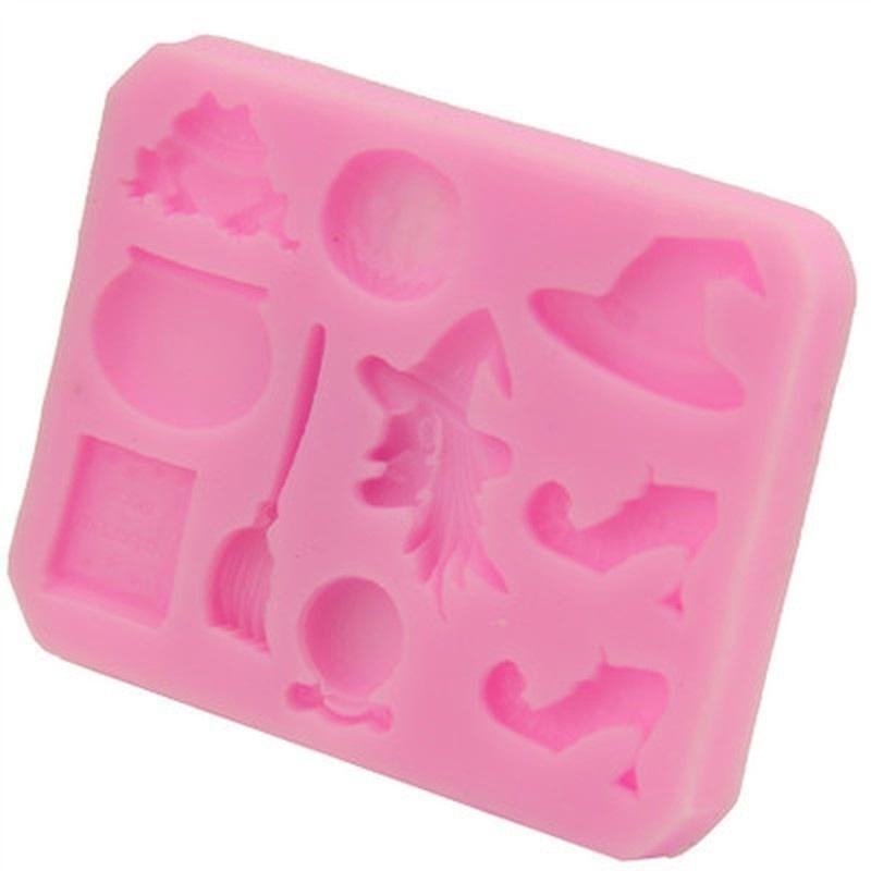 Halloween Party Sugar Silicone Mold Cake Decorating Tools Hat Pumpkin Pastry Baking Kitchen Bakeware