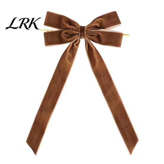 Reusable Christmas Party Supplies Velvet Ribbon Bow Xmas Pendant, Tree Flannel Ornament, Indoor Wedding Banquet Decor Decorative Retro Style