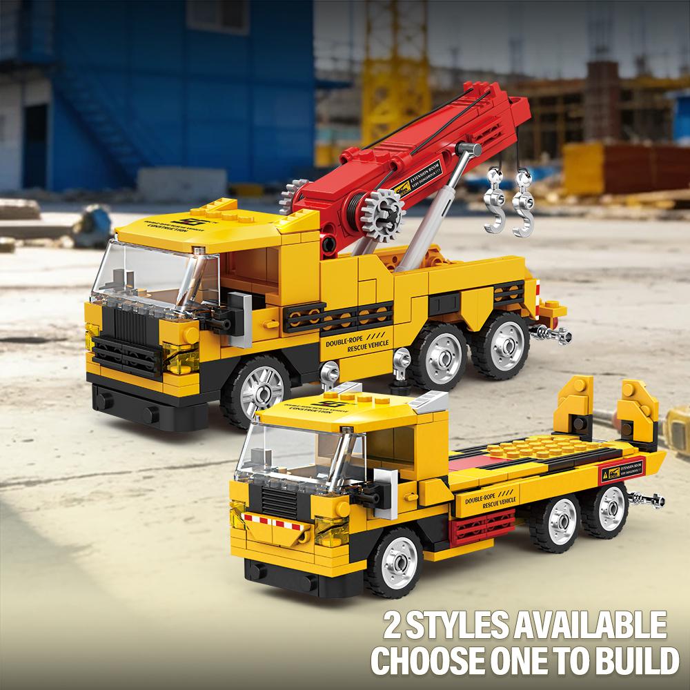 City Construction Engineering Building Kit Tractor Excavator Loader Mining Truck Assistance Vehicle Blocks Toy Collectible Gift