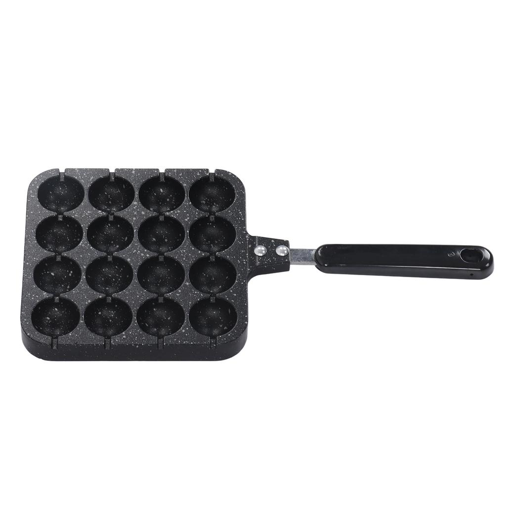 16 Holes Octopus Meatballs Pan Aluminum Alloy Takoyaki Baking Mold Tray for Home Kitchen