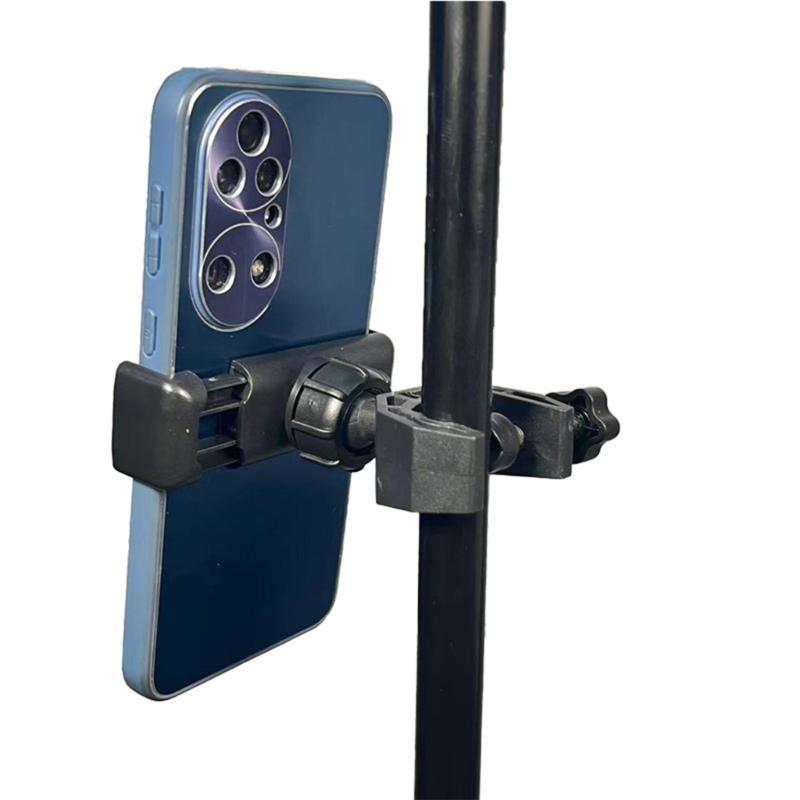 Multifunktionale Selfie-Stick-Halterungsklammer für Smartphones Tablets Einstellbare Länge 360 Grad drehbarer Kopf Tragbar