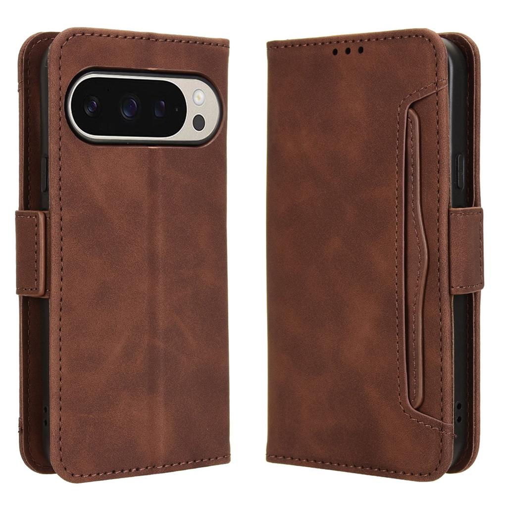For Google Pixel 9 Pro/Pixel 9 Case Wallet Card Slots PU Leather+TPU Full Protection Phone Cover
